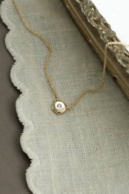 Diamond Disk Necklace
