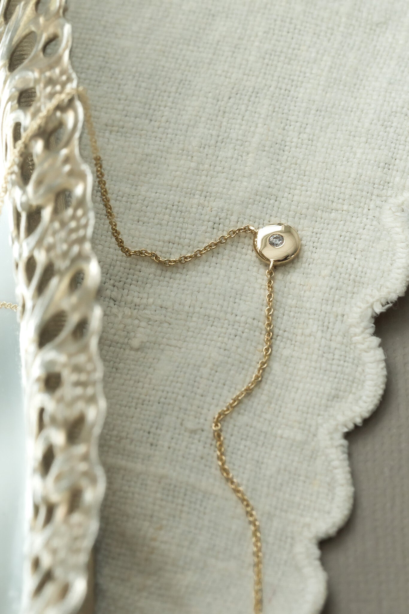 Diamond Disk Necklace