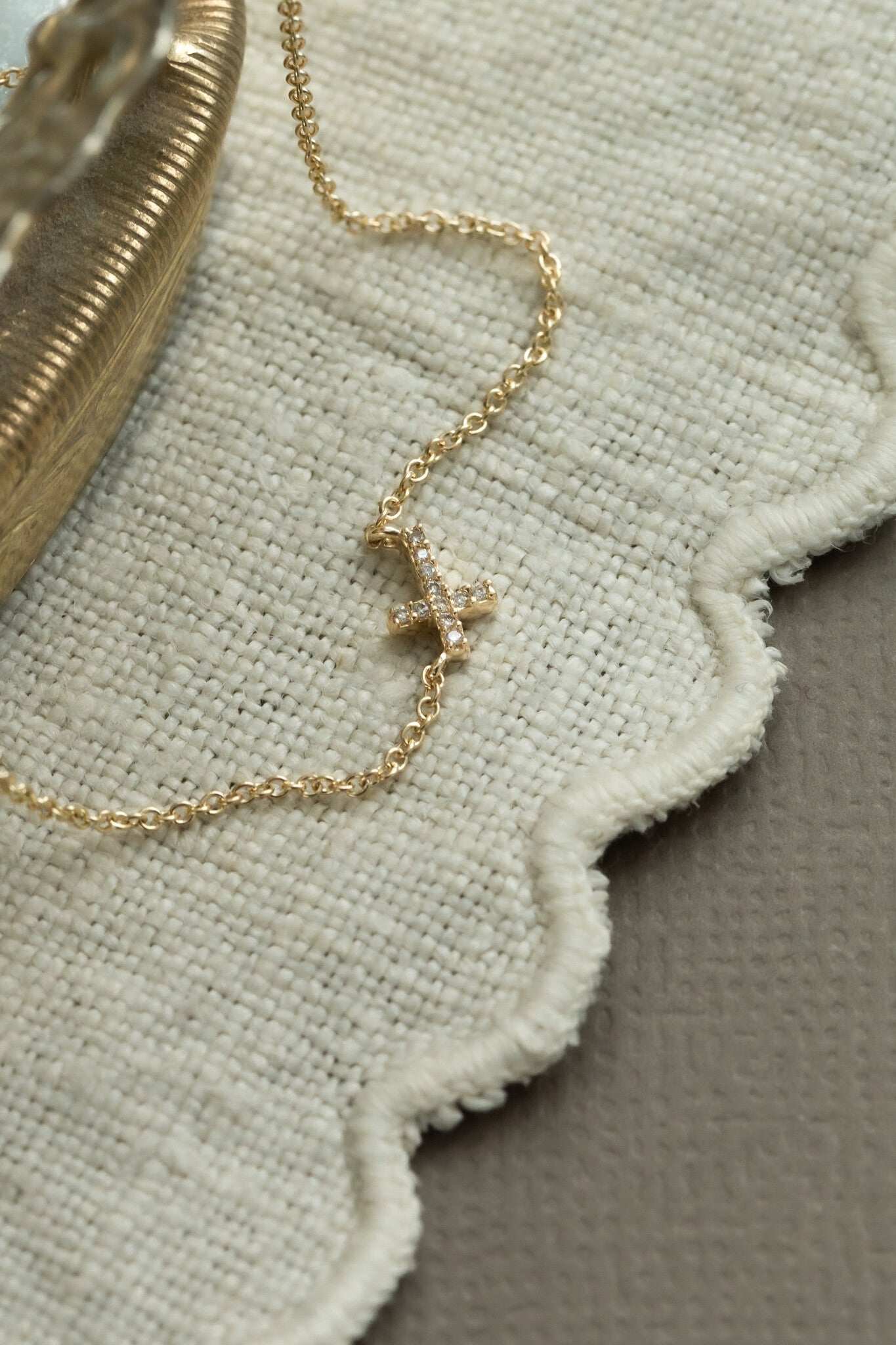 Pave Diamond Cross Necklace