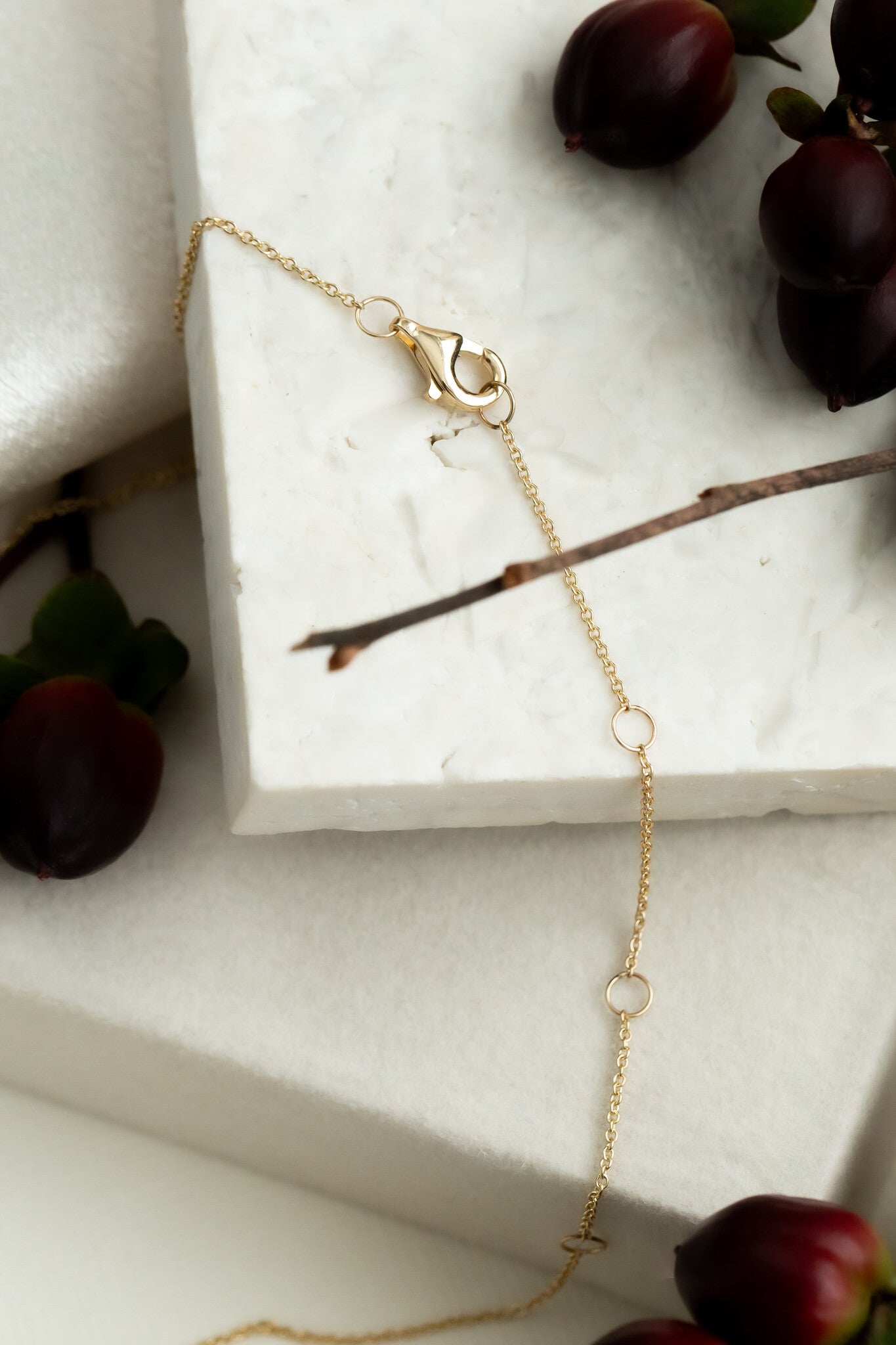 Five Diamond Curved Bar Necklace