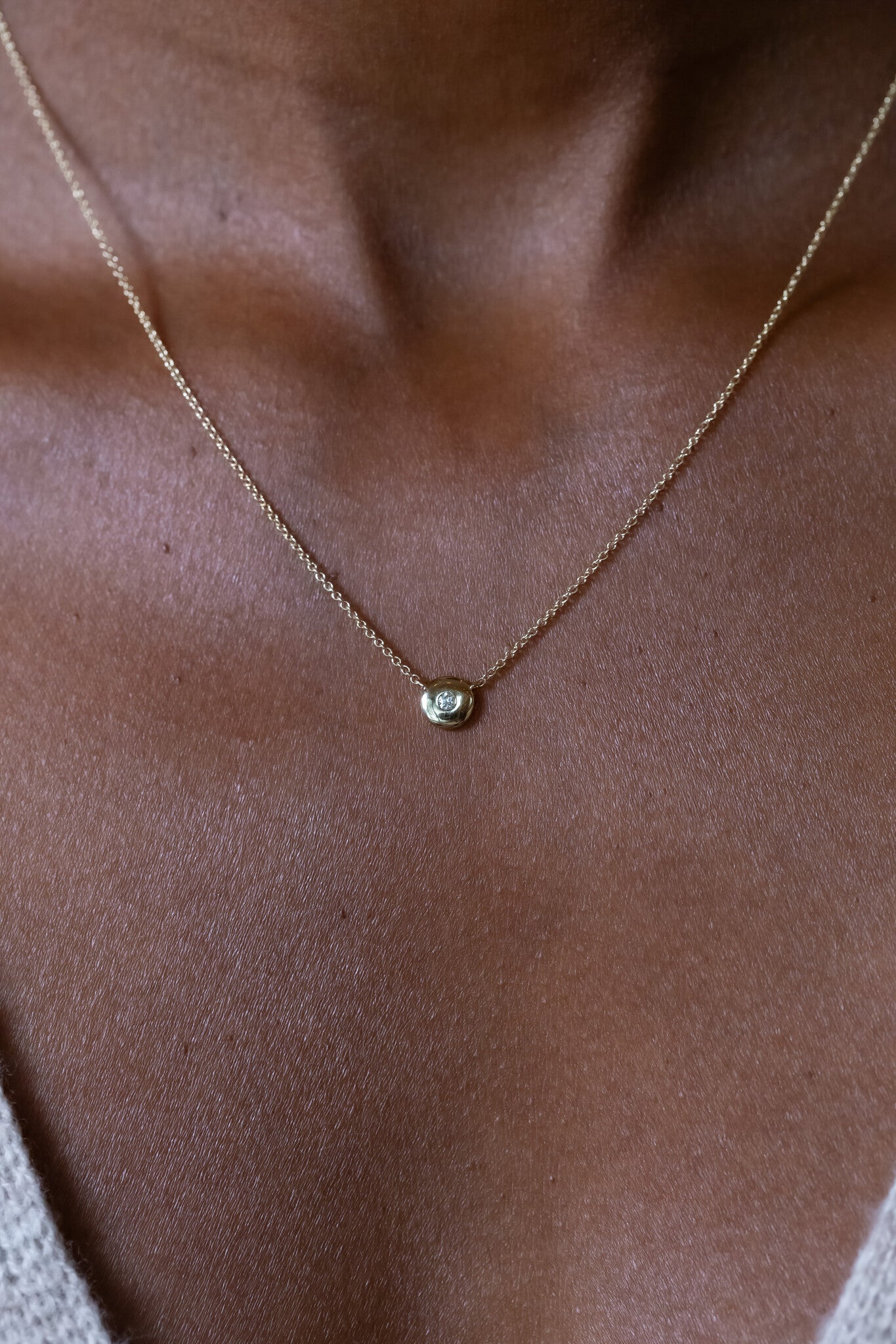 Diamond Disk Necklace
