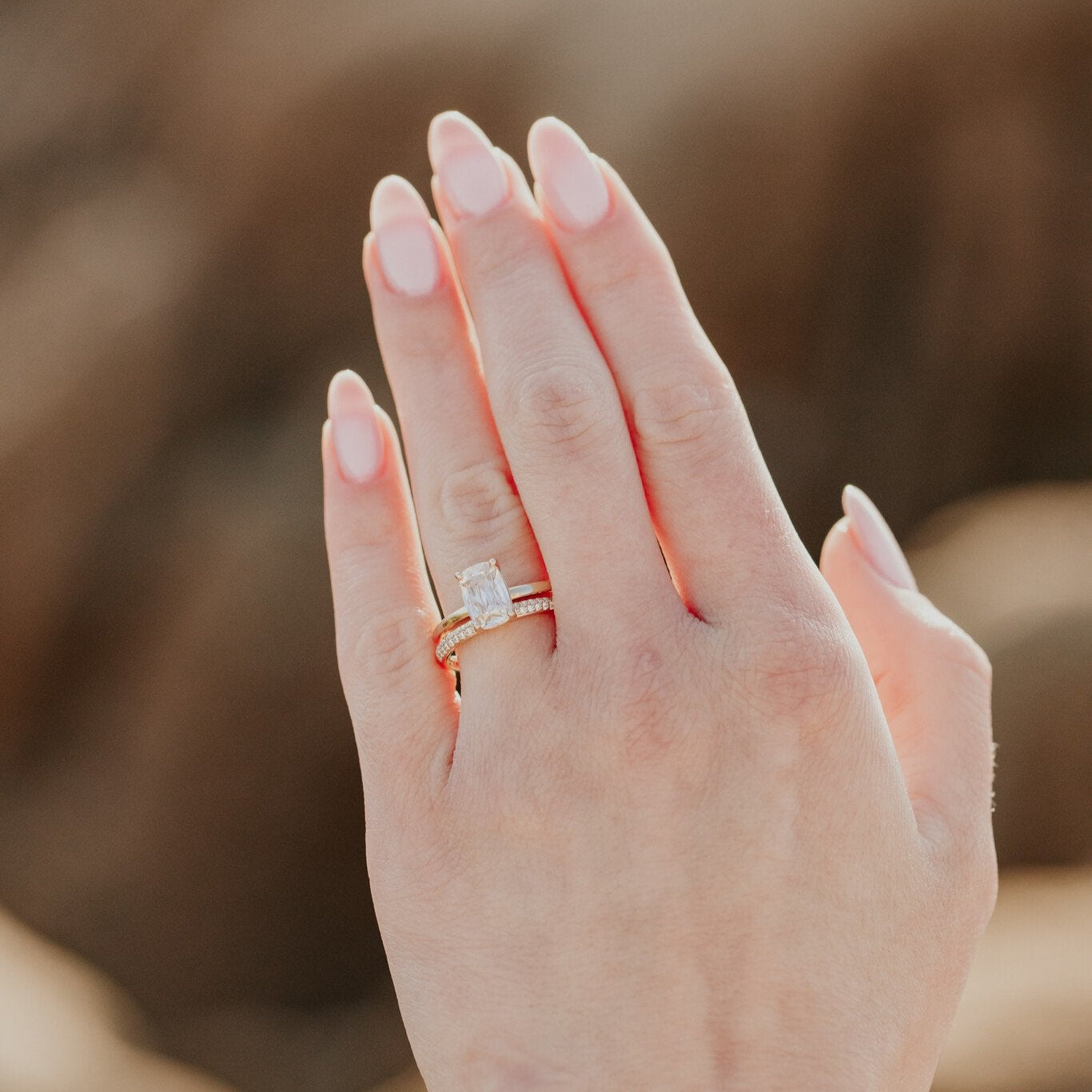 The Maeve 2.05 ct Long Cushion Champagne Solitaire