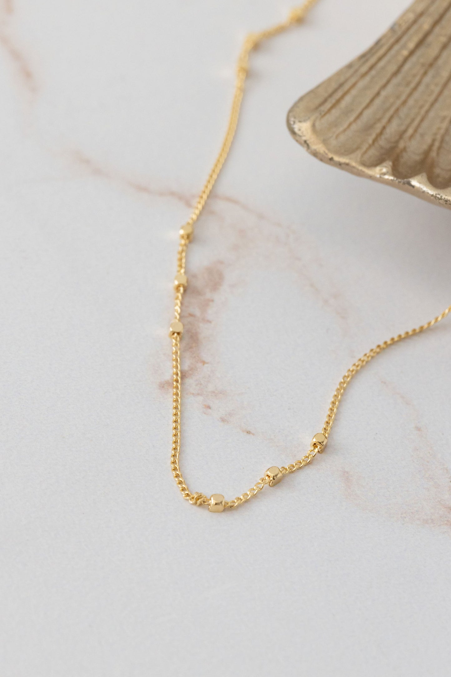 Triple Cube Saturn Chain Necklace