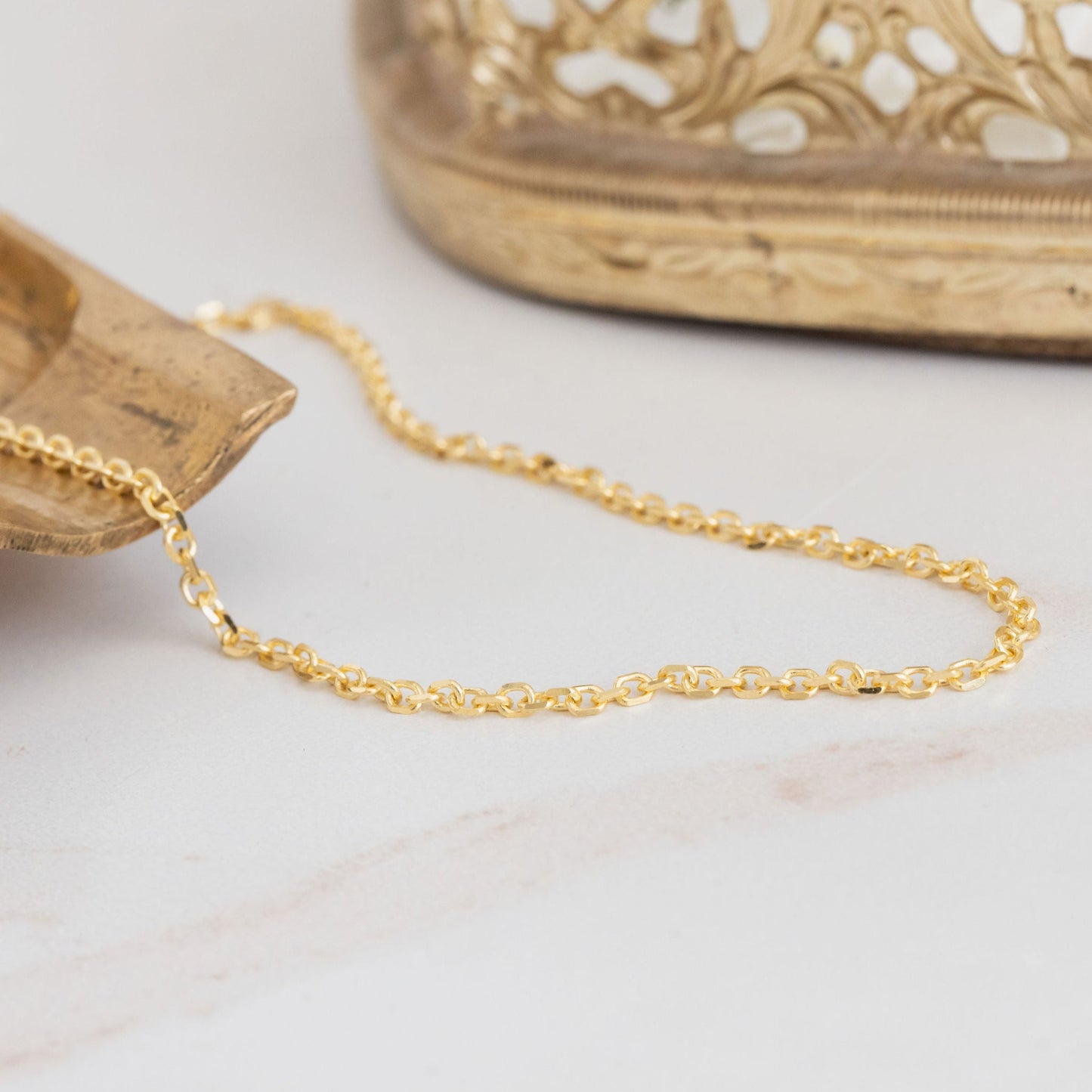 Diamond Cut Cable Chain Necklace