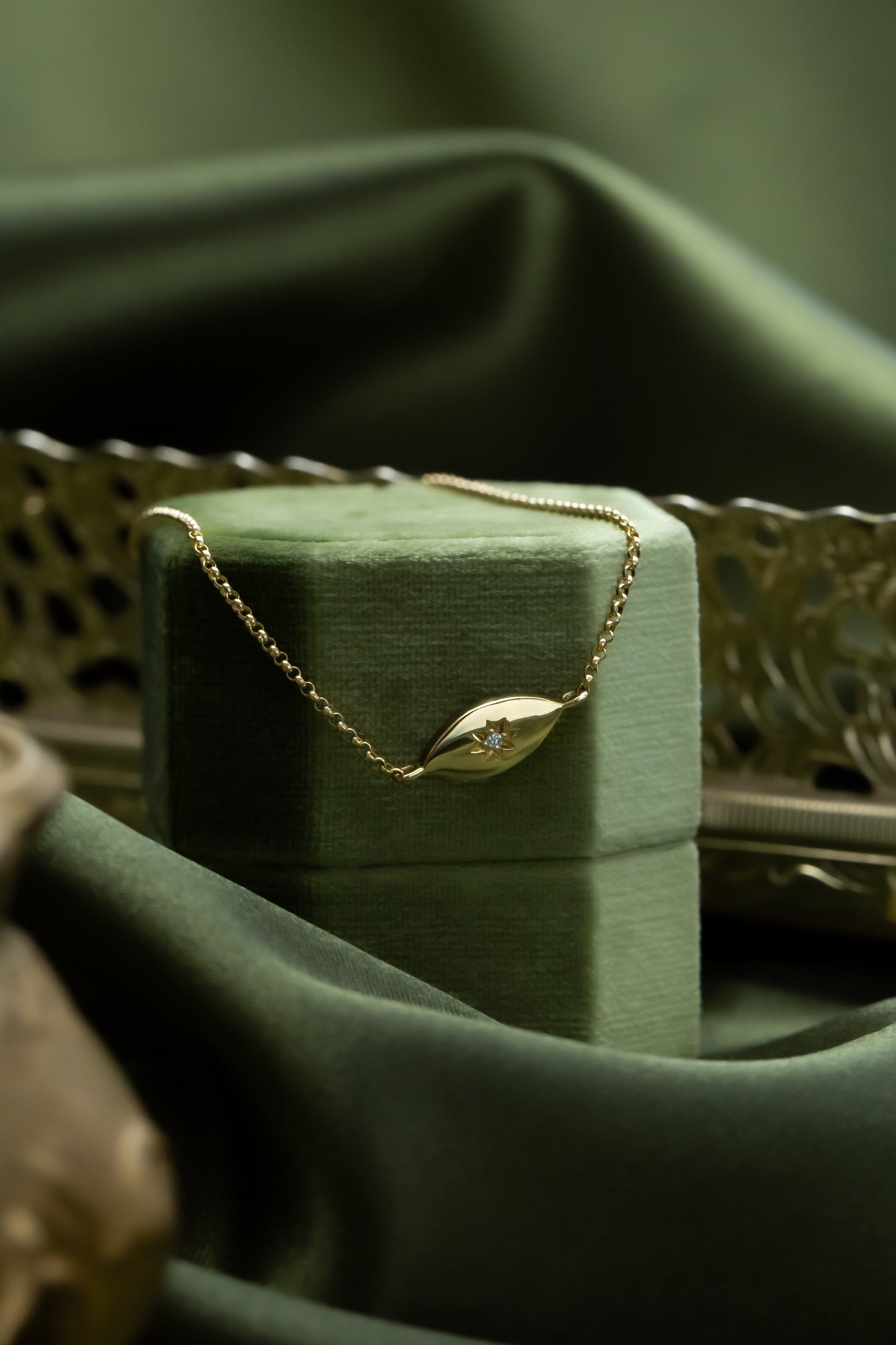 Marquise Pendant with Diamond Bracelet