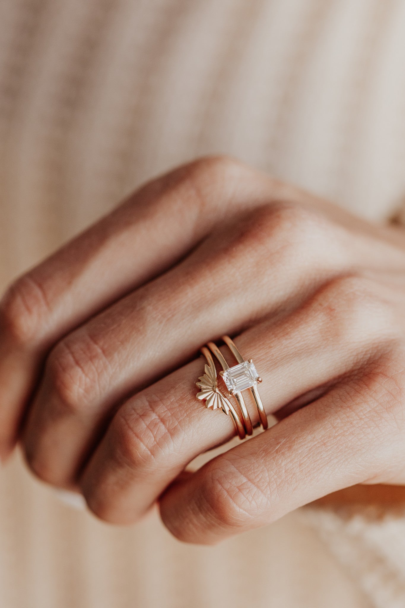 The Amanda Emerald Cut Solitaire