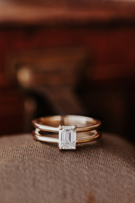 The Amanda Emerald Cut Solitaire