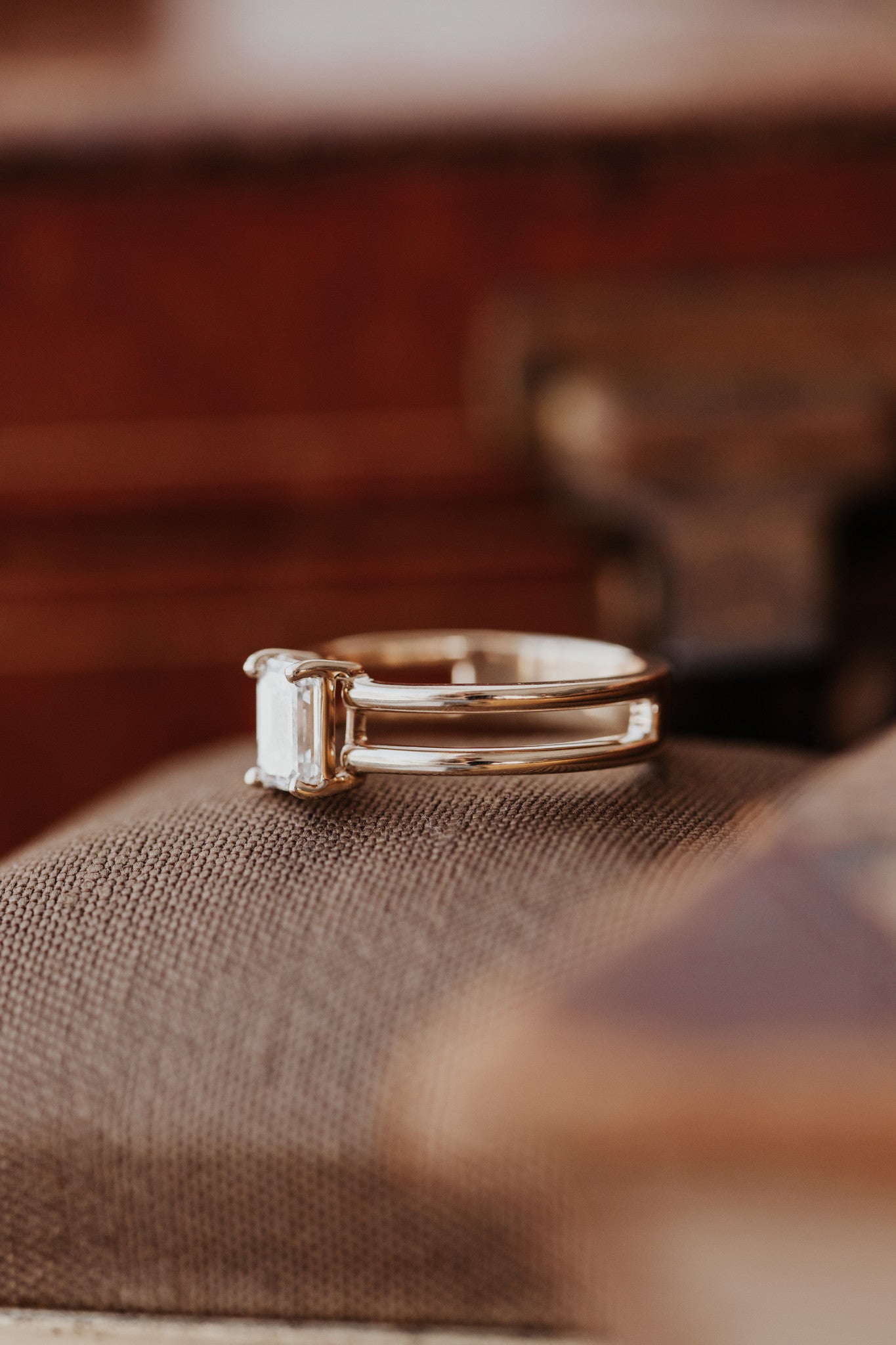 The Amanda Emerald Cut Solitaire