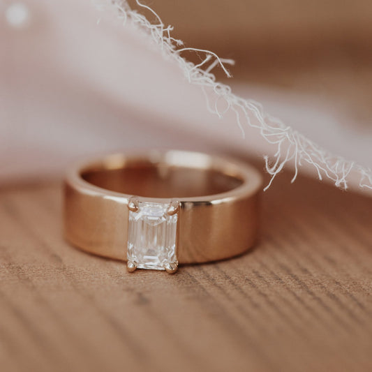 The Maya Emerald Cut Solitaire