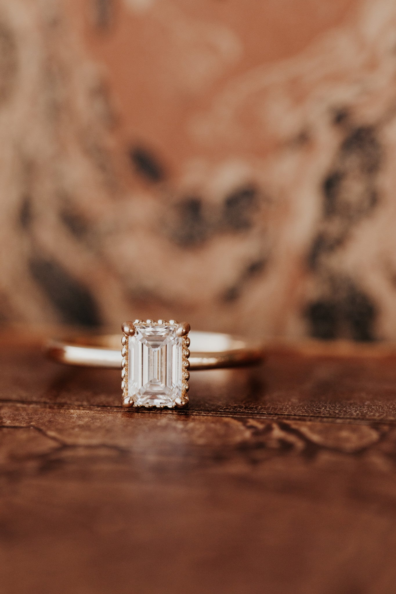 The Charlotte .96 ct Emerald Cut Natural Solitaire