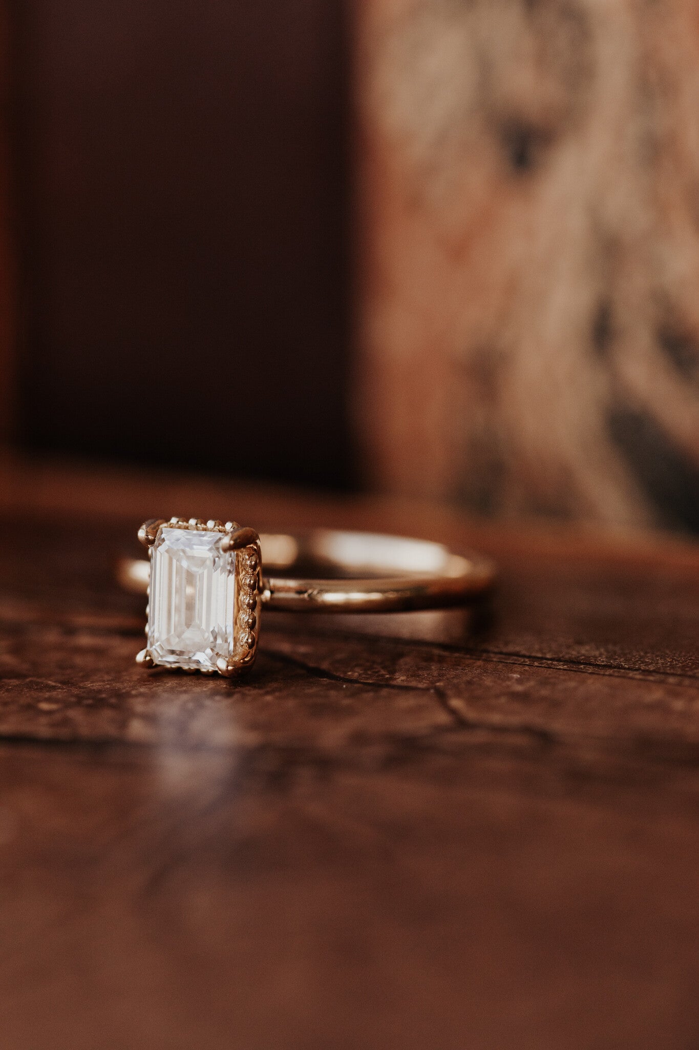 The Charlotte .96 ct Emerald Cut Natural Solitaire