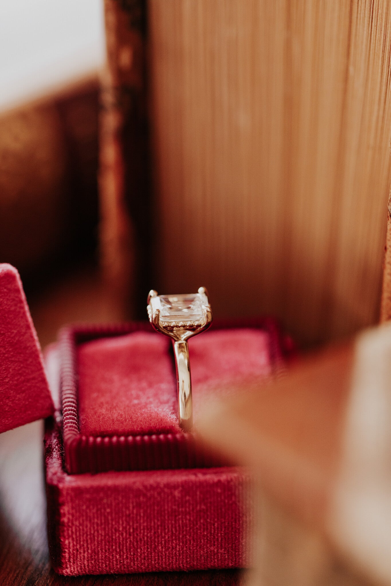 The Charlotte .96 ct Emerald Cut Natural Solitaire