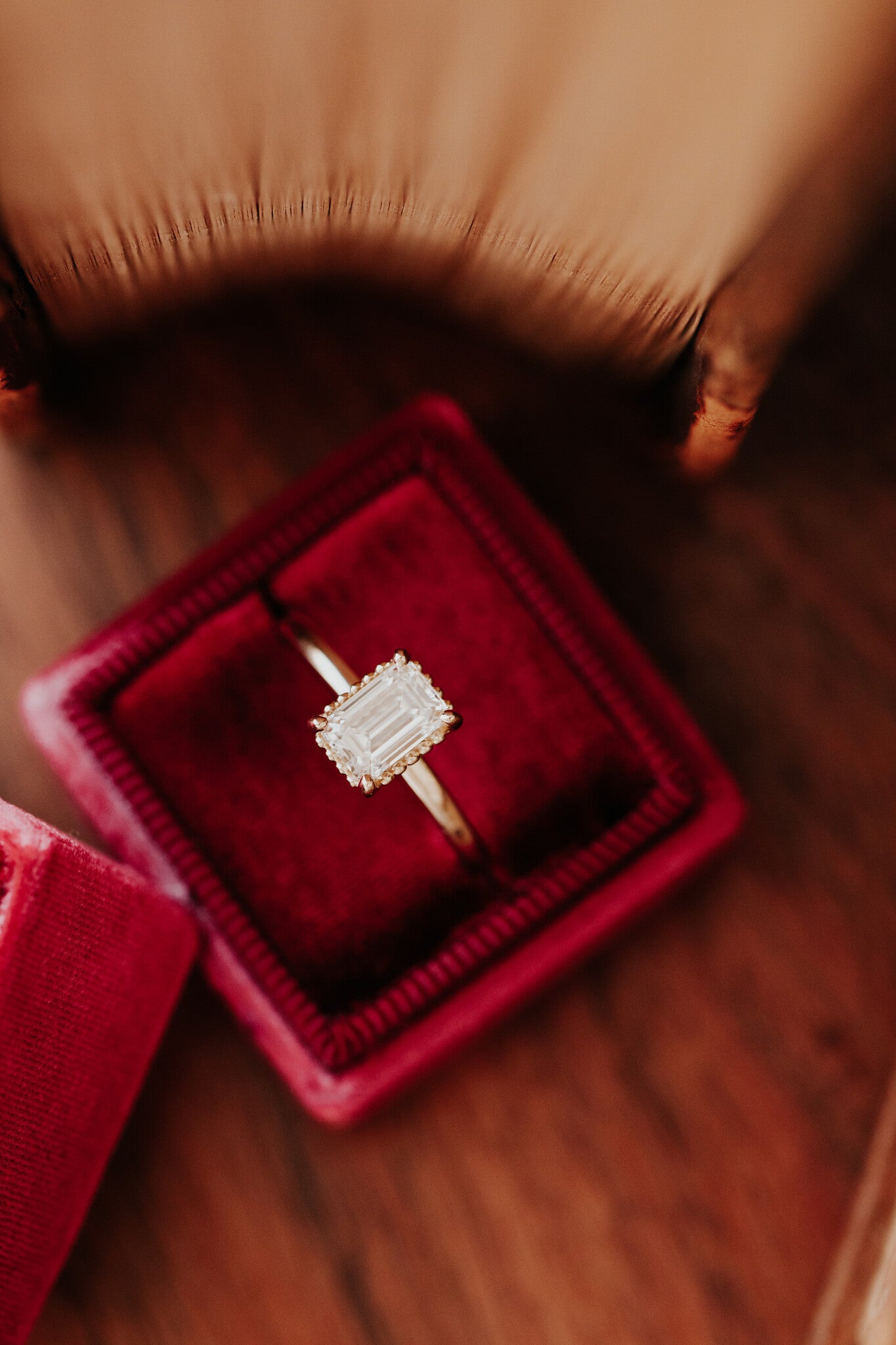 The Charlotte .96 ct Emerald Cut Natural Solitaire