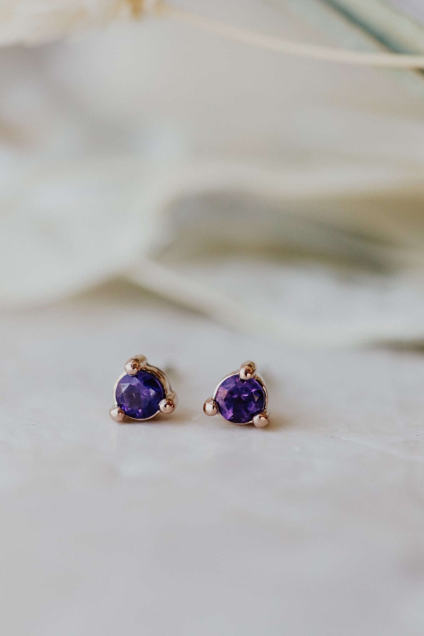Gemstone Stud Earrings