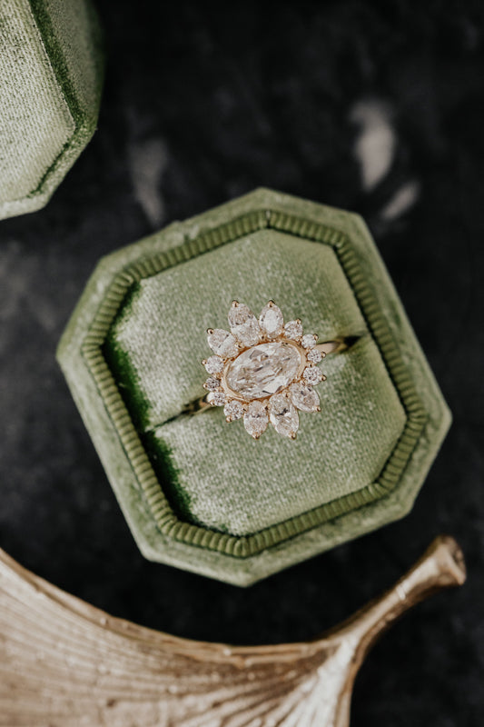 The Ray 1.11 ct Old Mine Cut Oval Diamond Ring