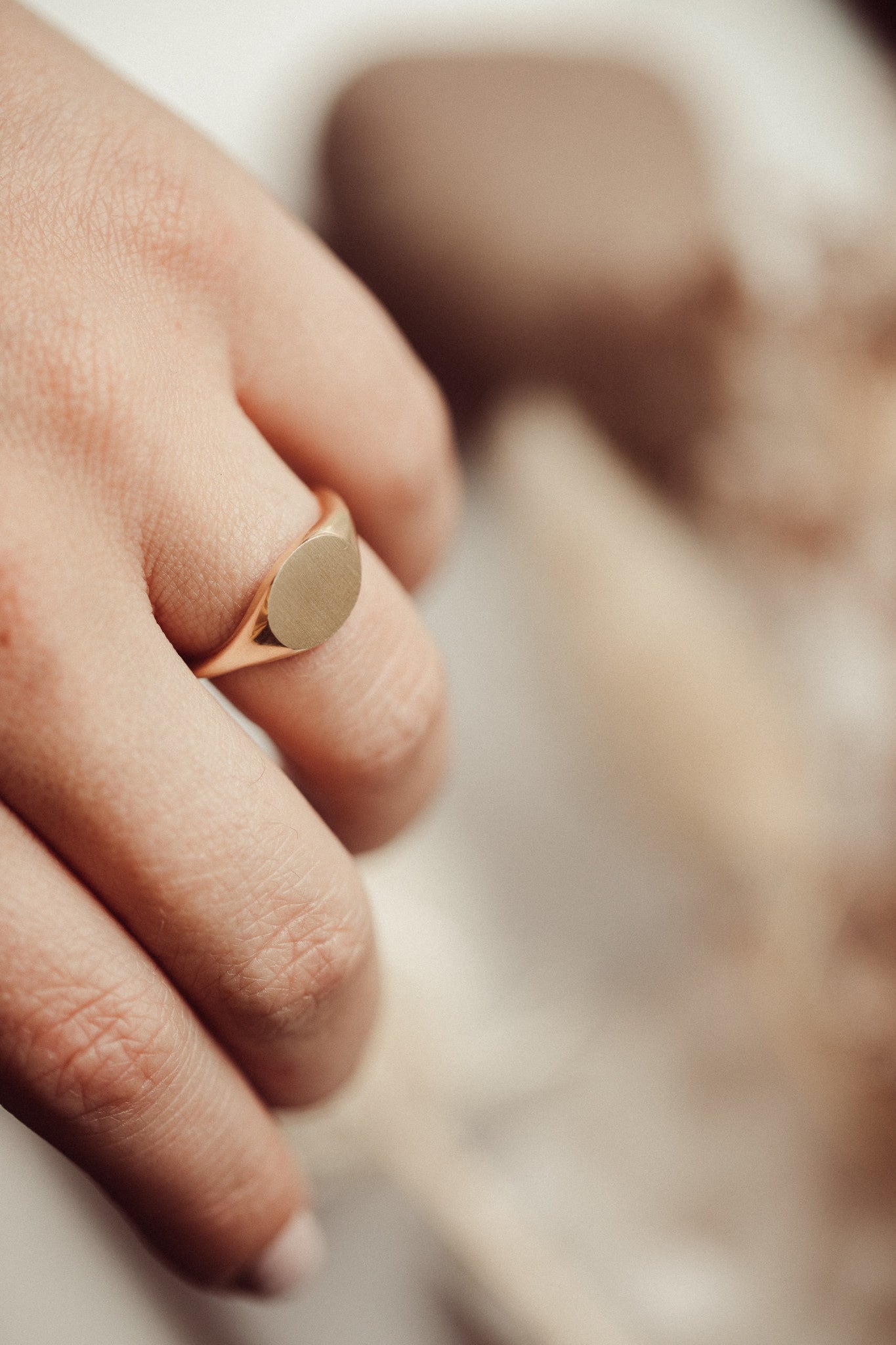 East West Oval Signet Ring