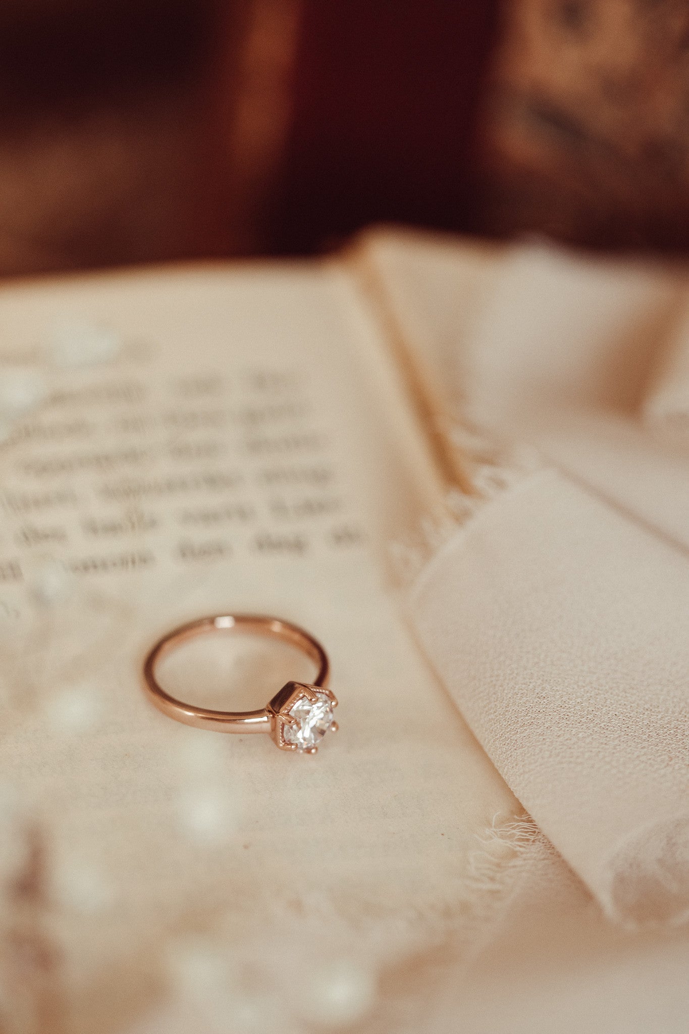 The Lunelle Round Milgrain Solitaire