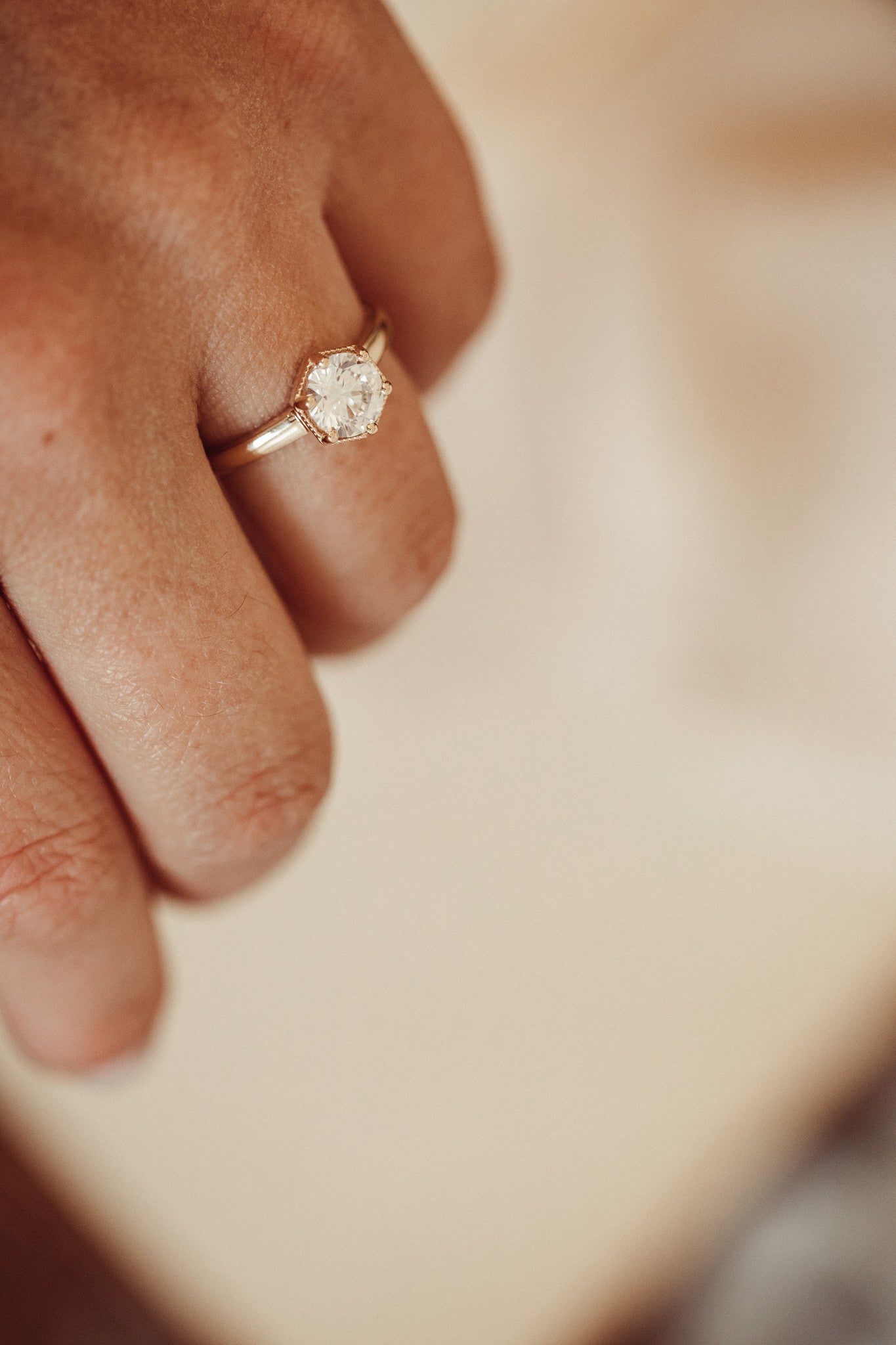 The Lunelle Round Milgrain Solitaire