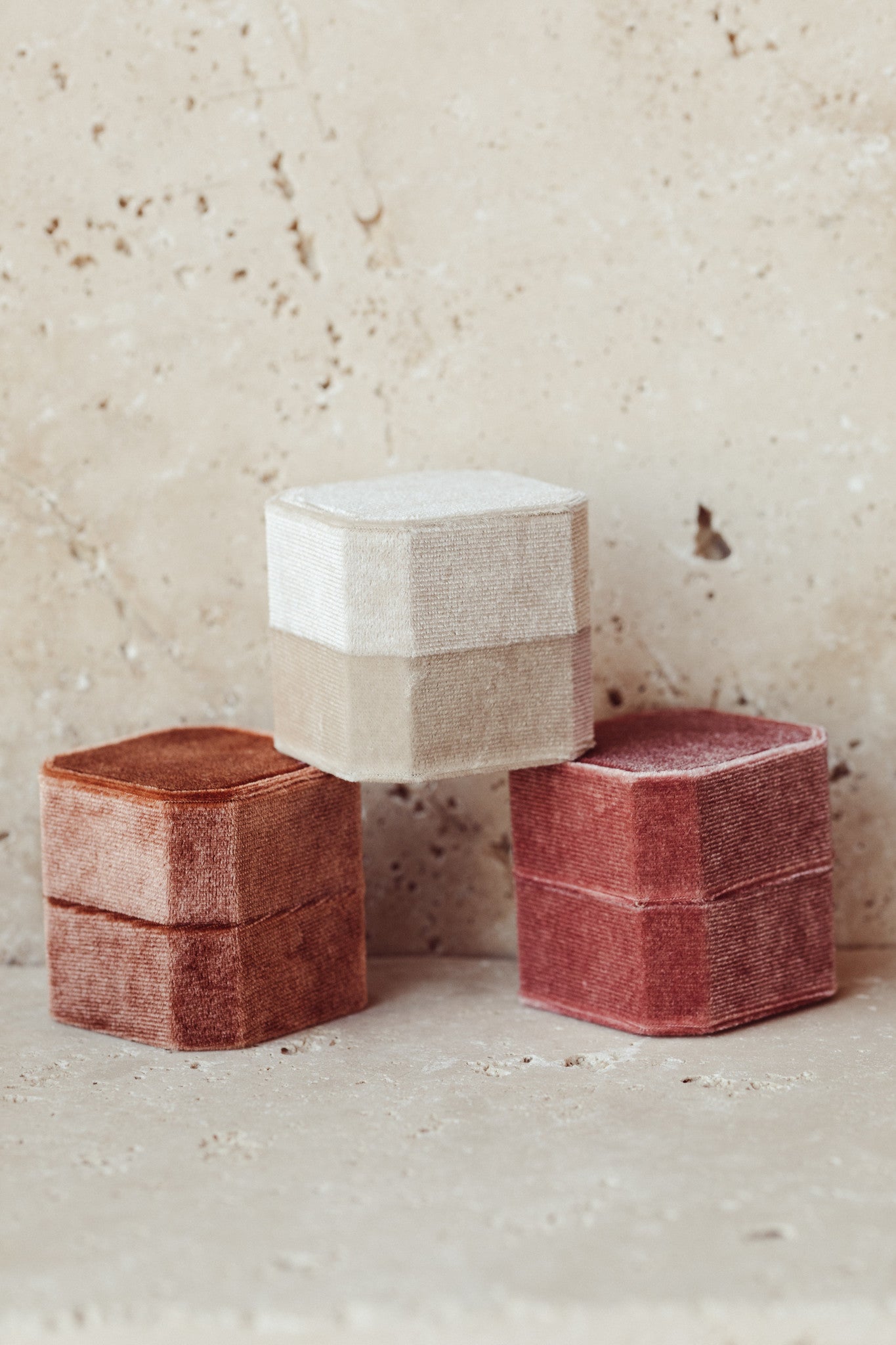 Square Velvet Single Ring Box