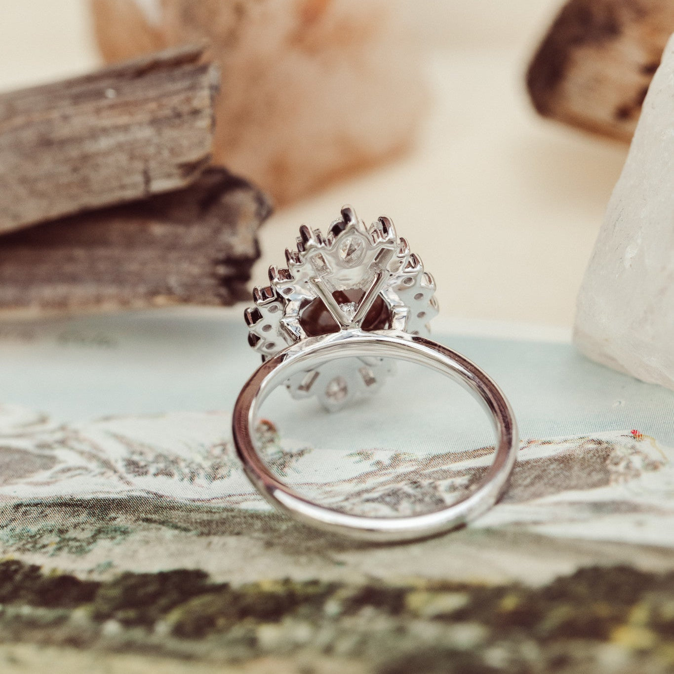 The Everest 2.25 ct Round Rustic Diamond Ring
