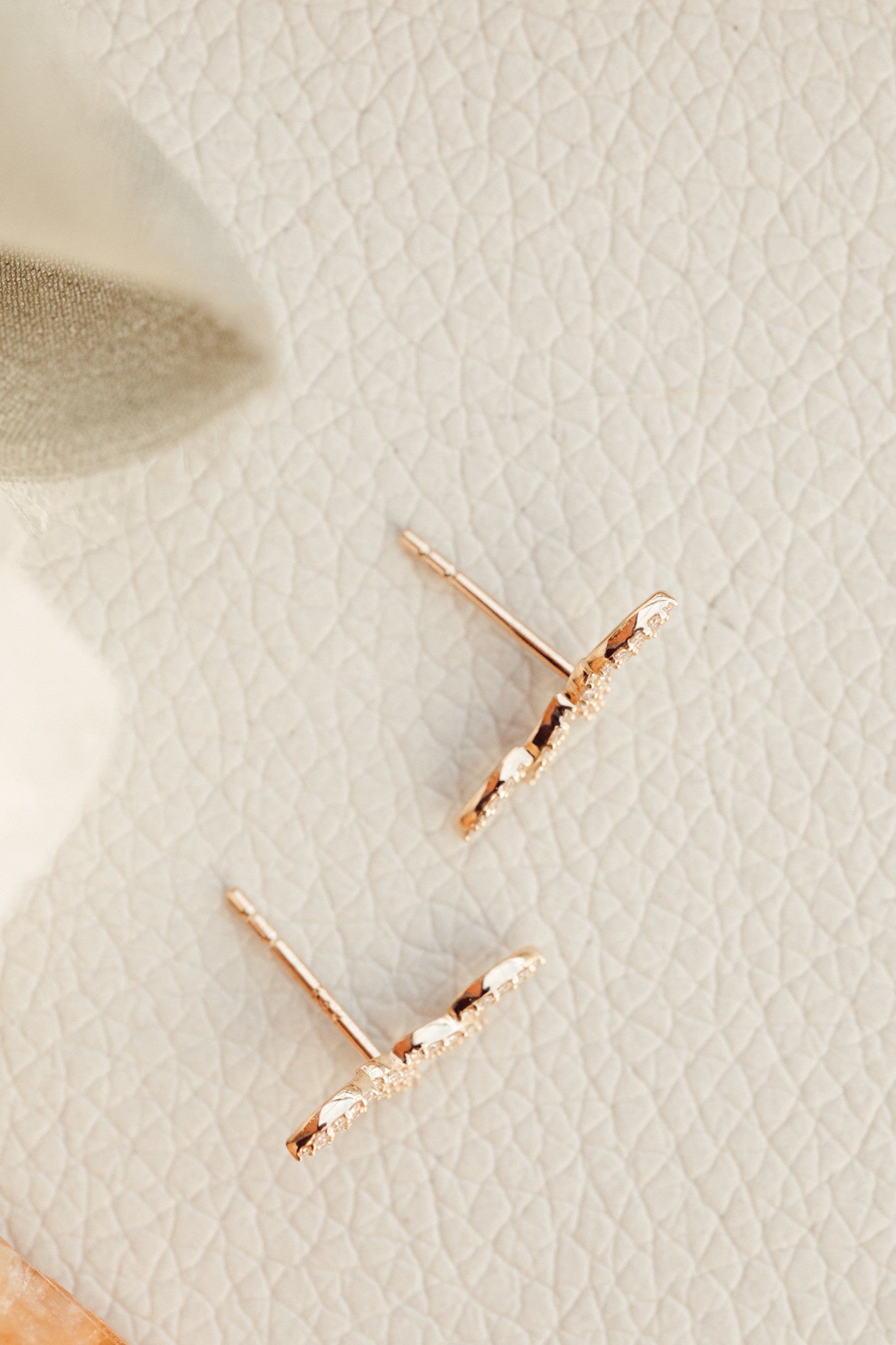 Four Marquise Pave Diamond Climber Earrings
