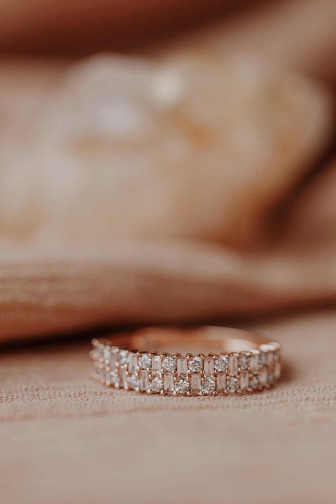 The Clarissa Diamond Band in 14k yellow gold