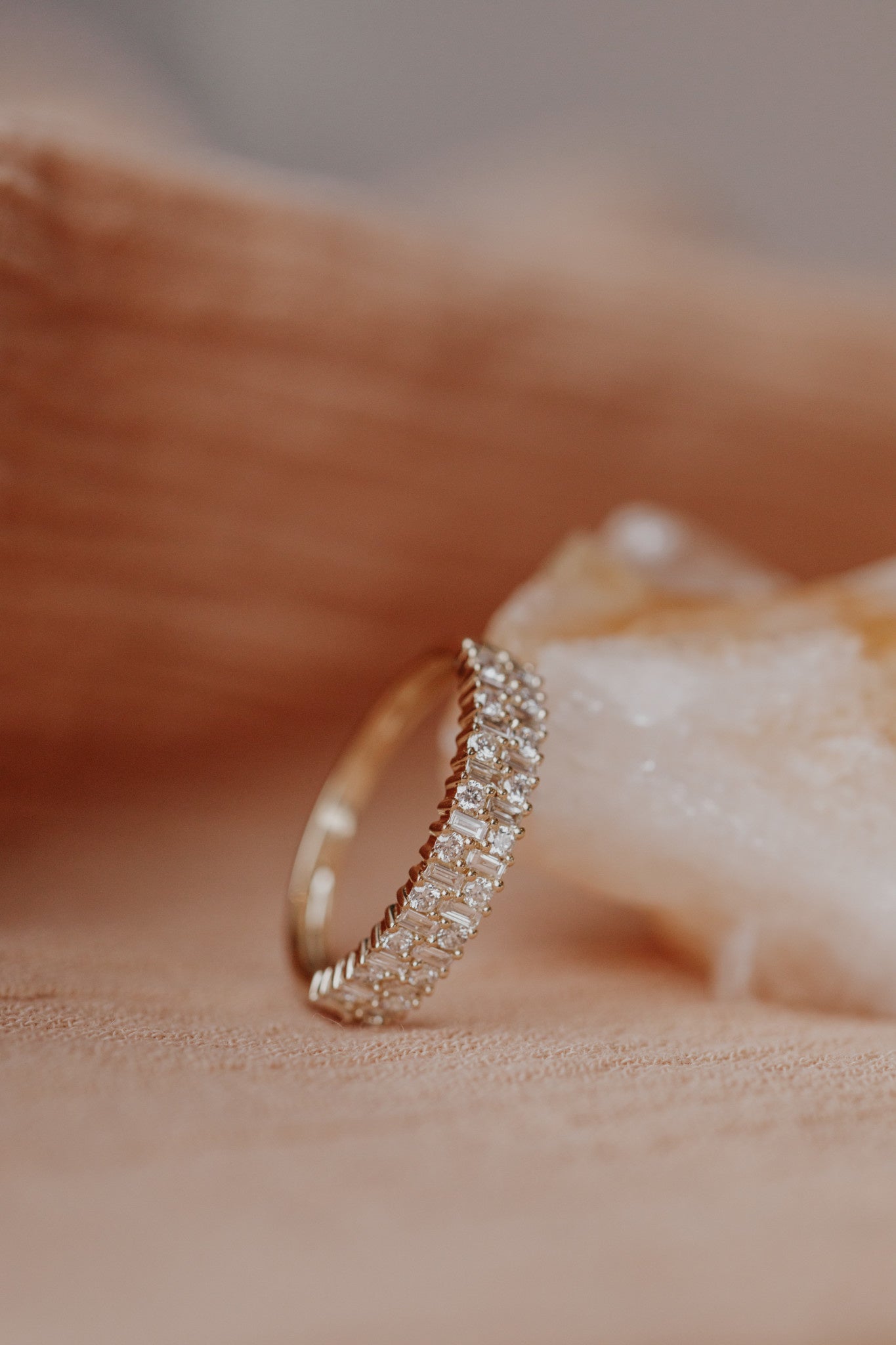 The Clarissa Double Baguette and Round Band