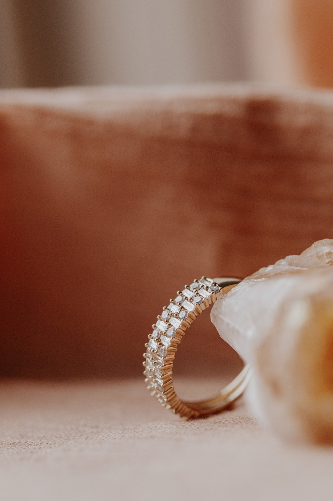 The Clarissa Diamond Band in 14k yellow gold