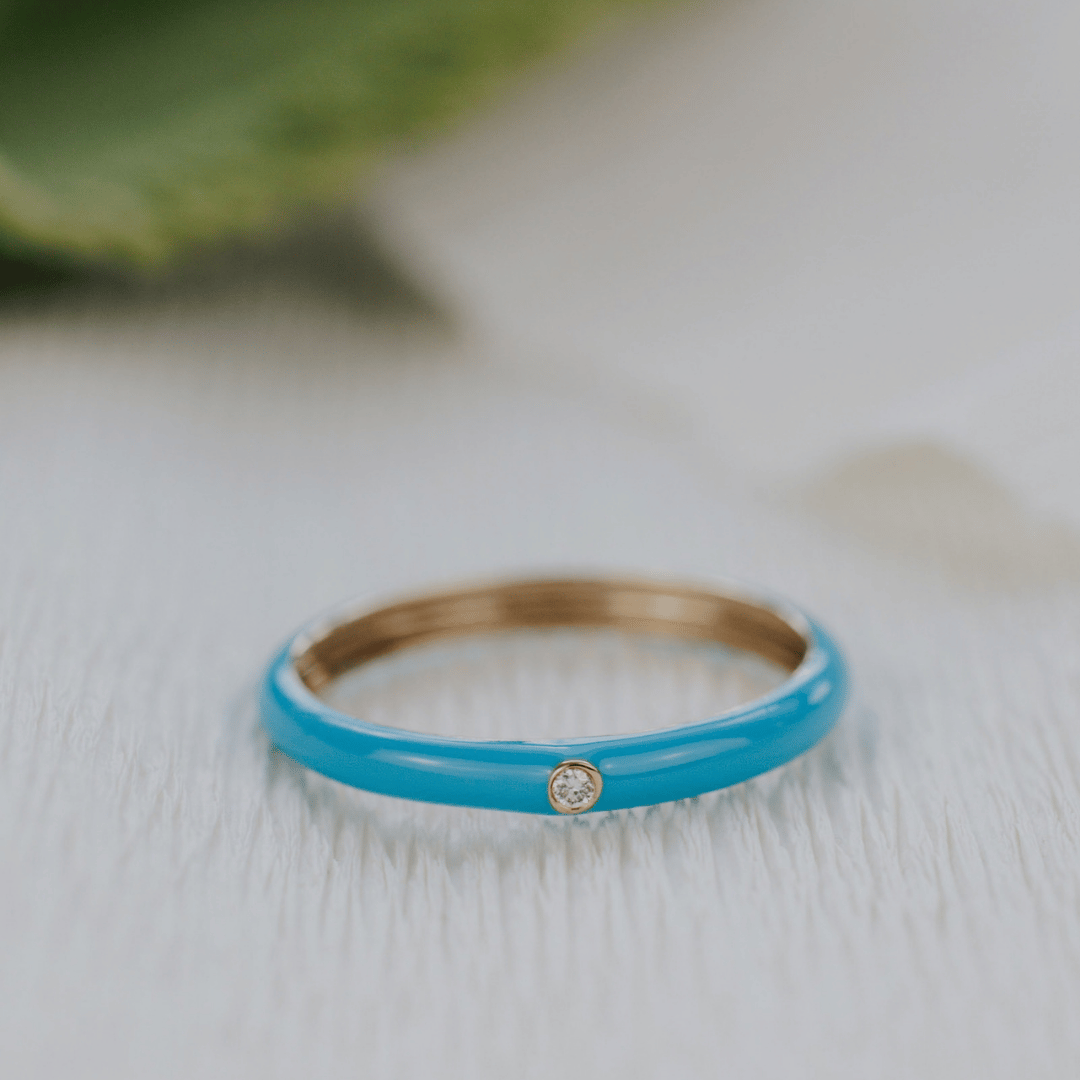 Diamond Enamel Band