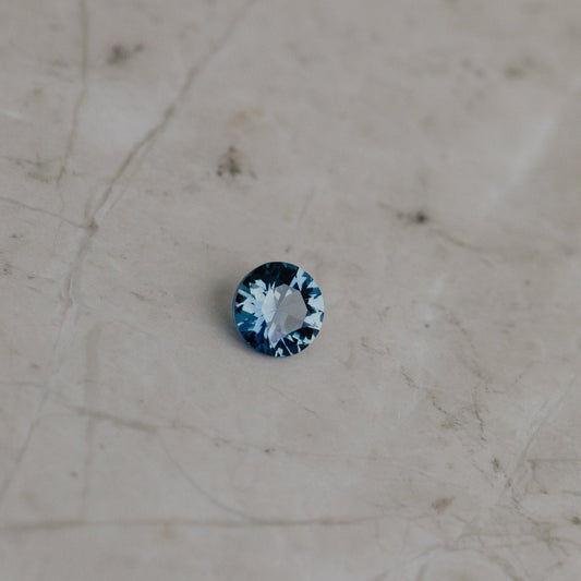 Build Your Own .33 ct Round Blue Australian Sapphire Charm Necklace