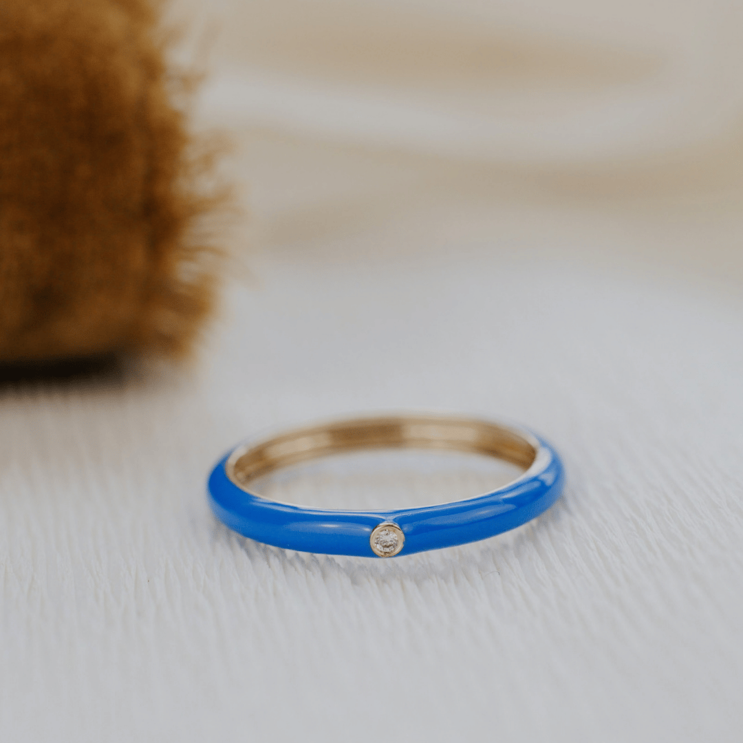 Diamond Enamel Band