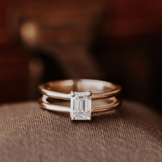 The Amanda Emerald Cut Solitaire