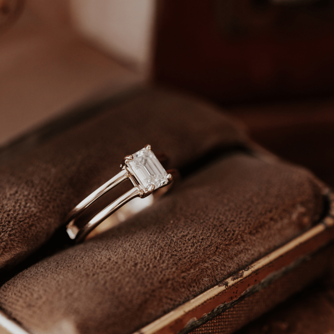 The Amanda Emerald Cut Solitaire