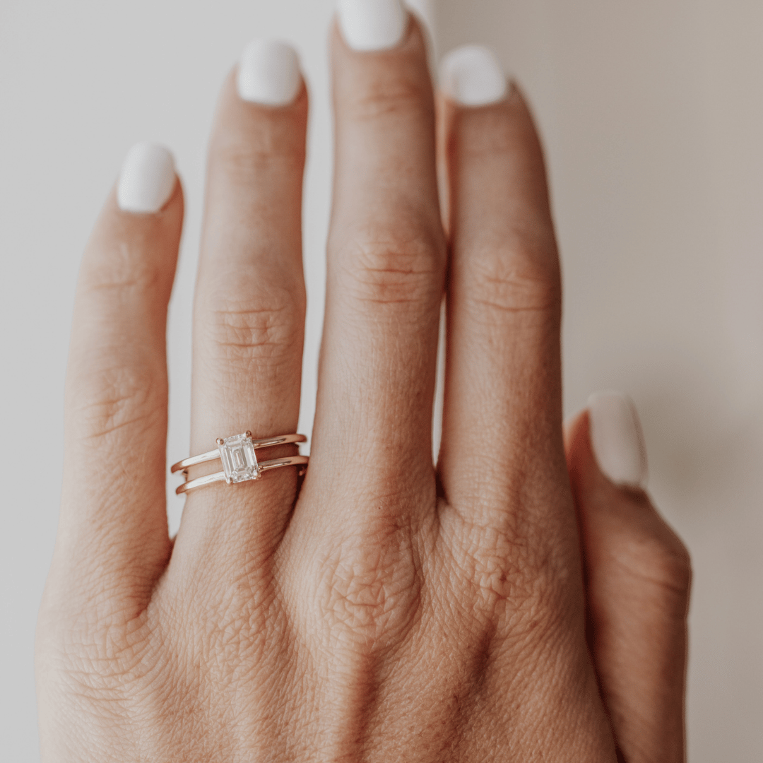 The Amanda Emerald Cut Solitaire