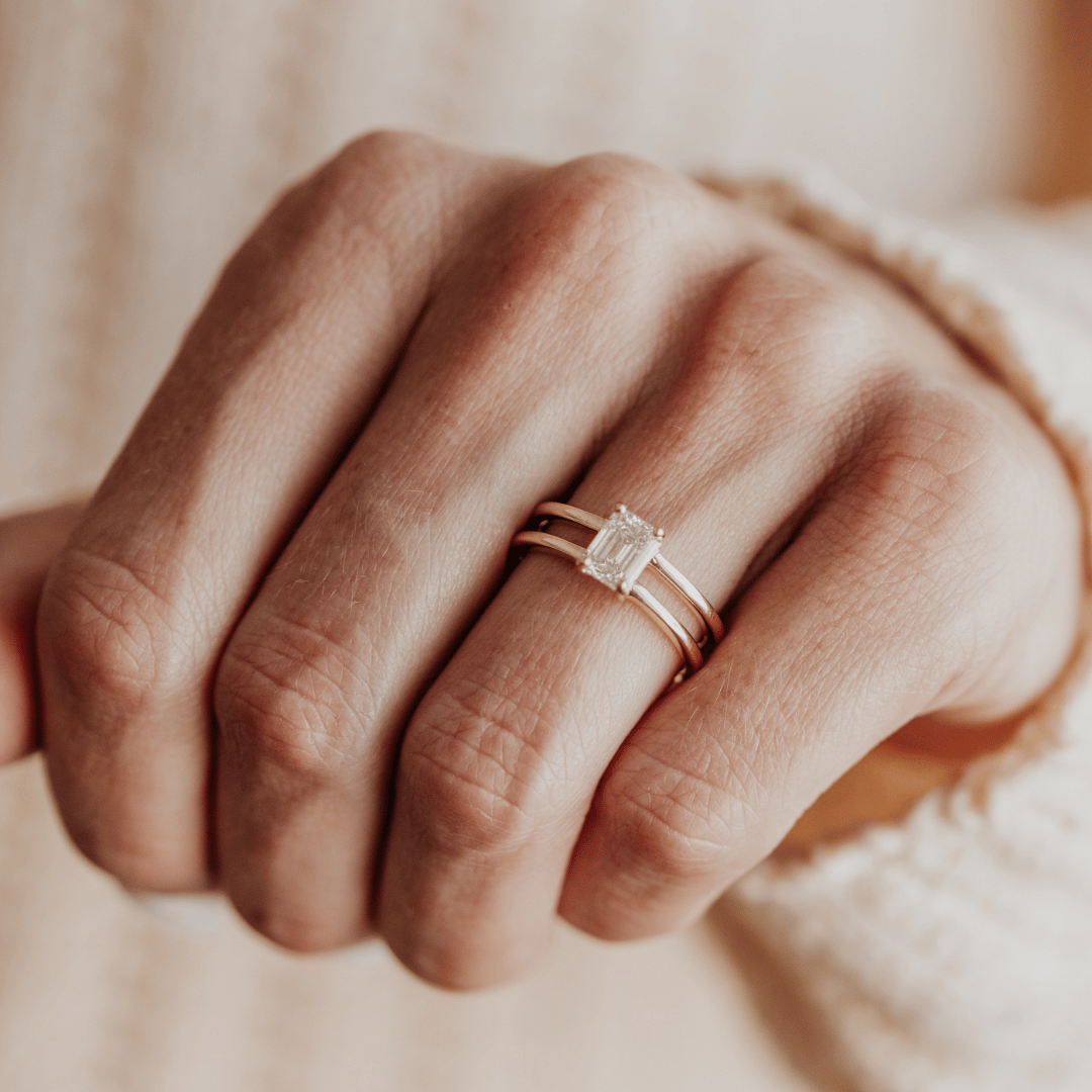 The Amanda Emerald Cut Solitaire