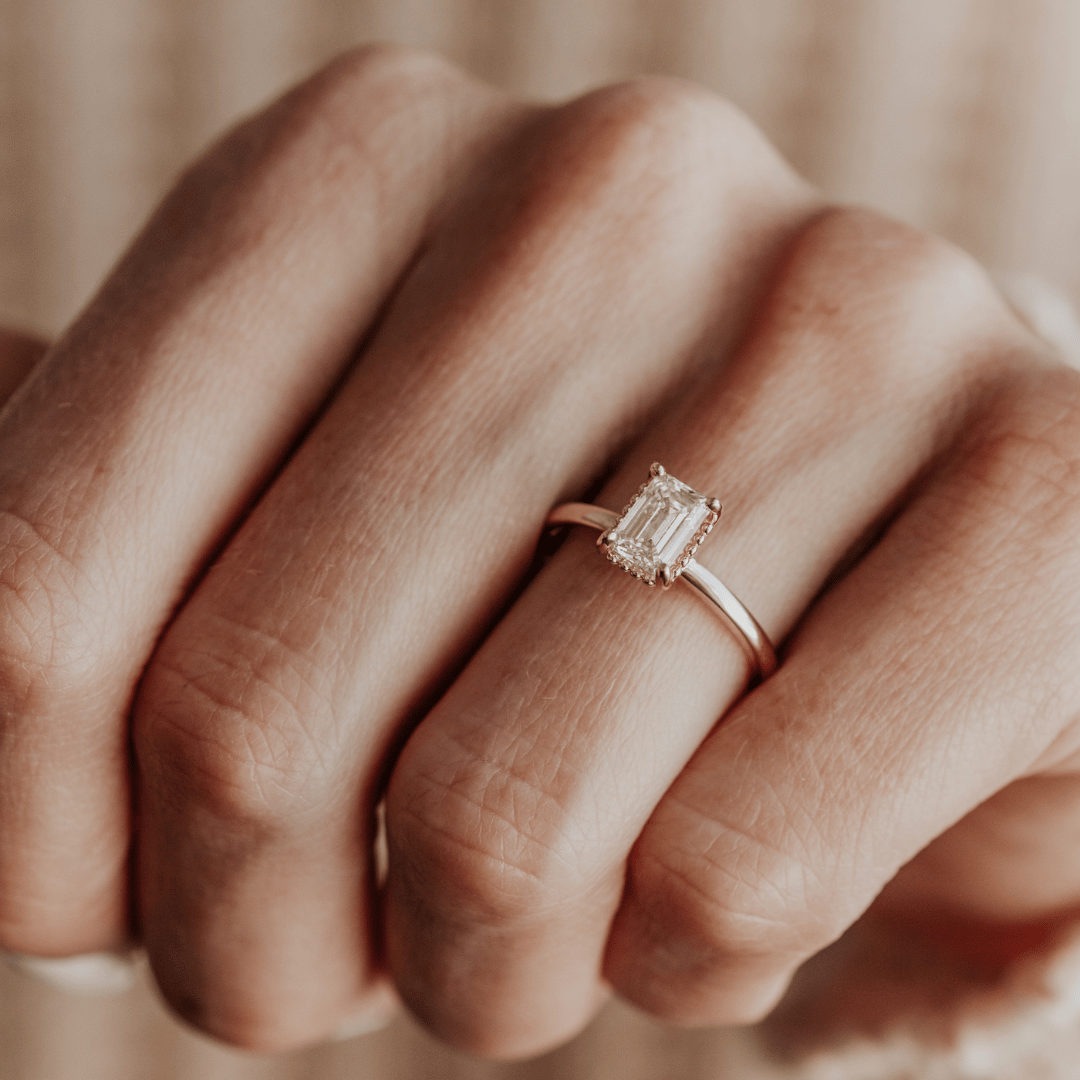 The Charlotte Emerald Cut Solitaire