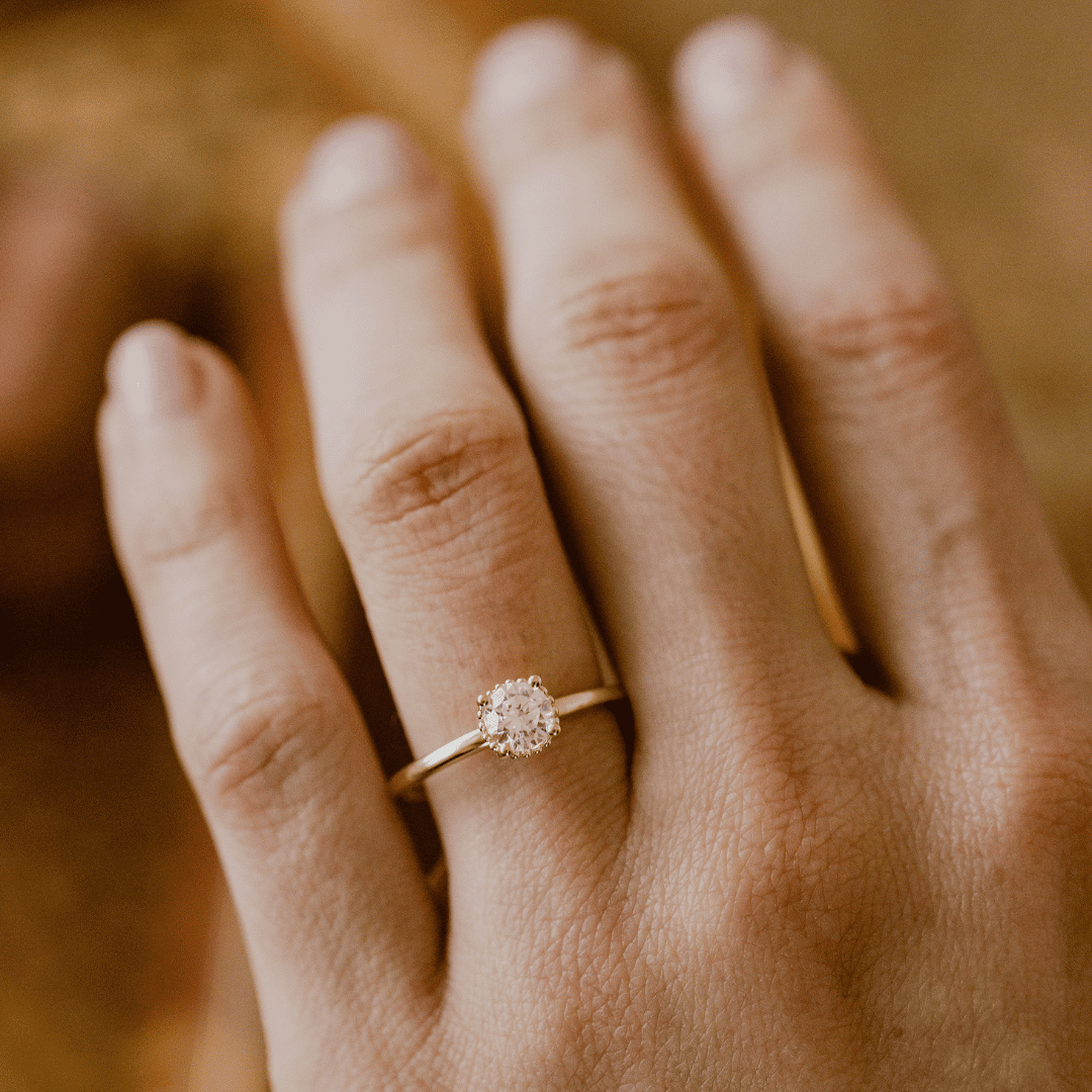 The Mini Charlotte Round Solitaire
