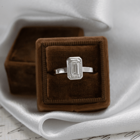 The Elena Emerald Cut Solitaire
