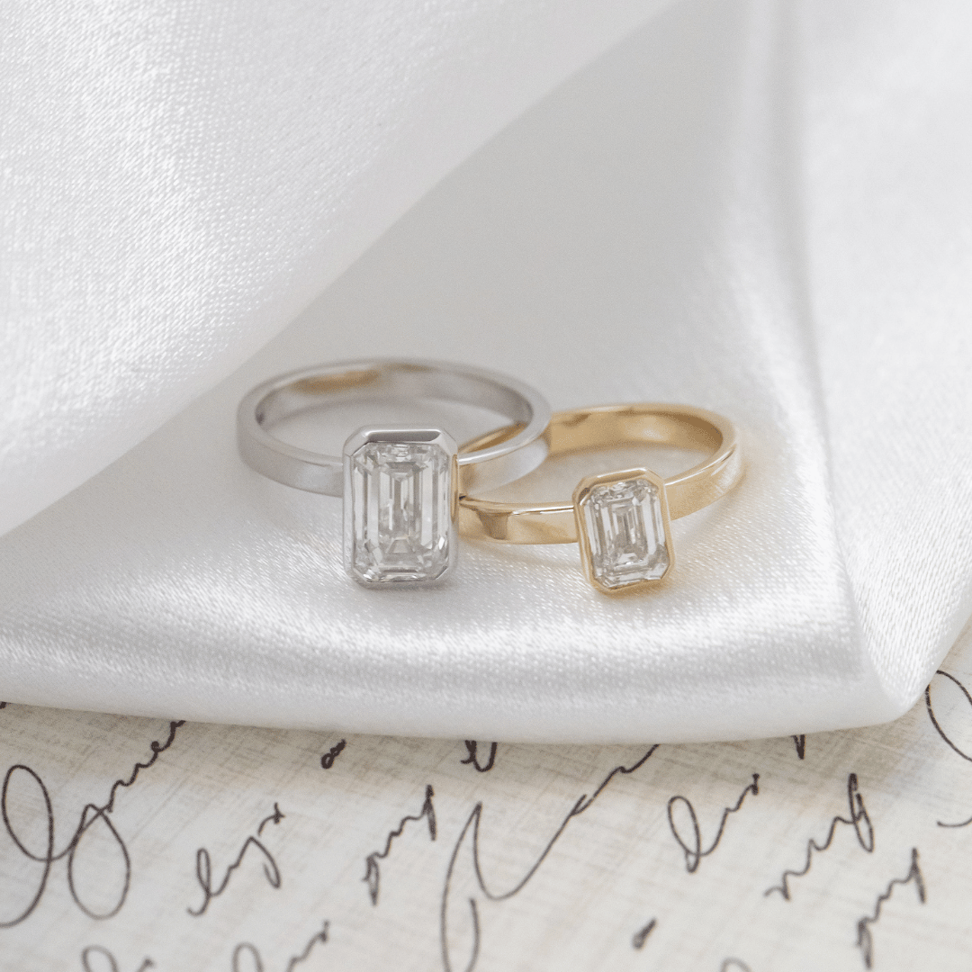 The Elena Emerald Cut Solitaire