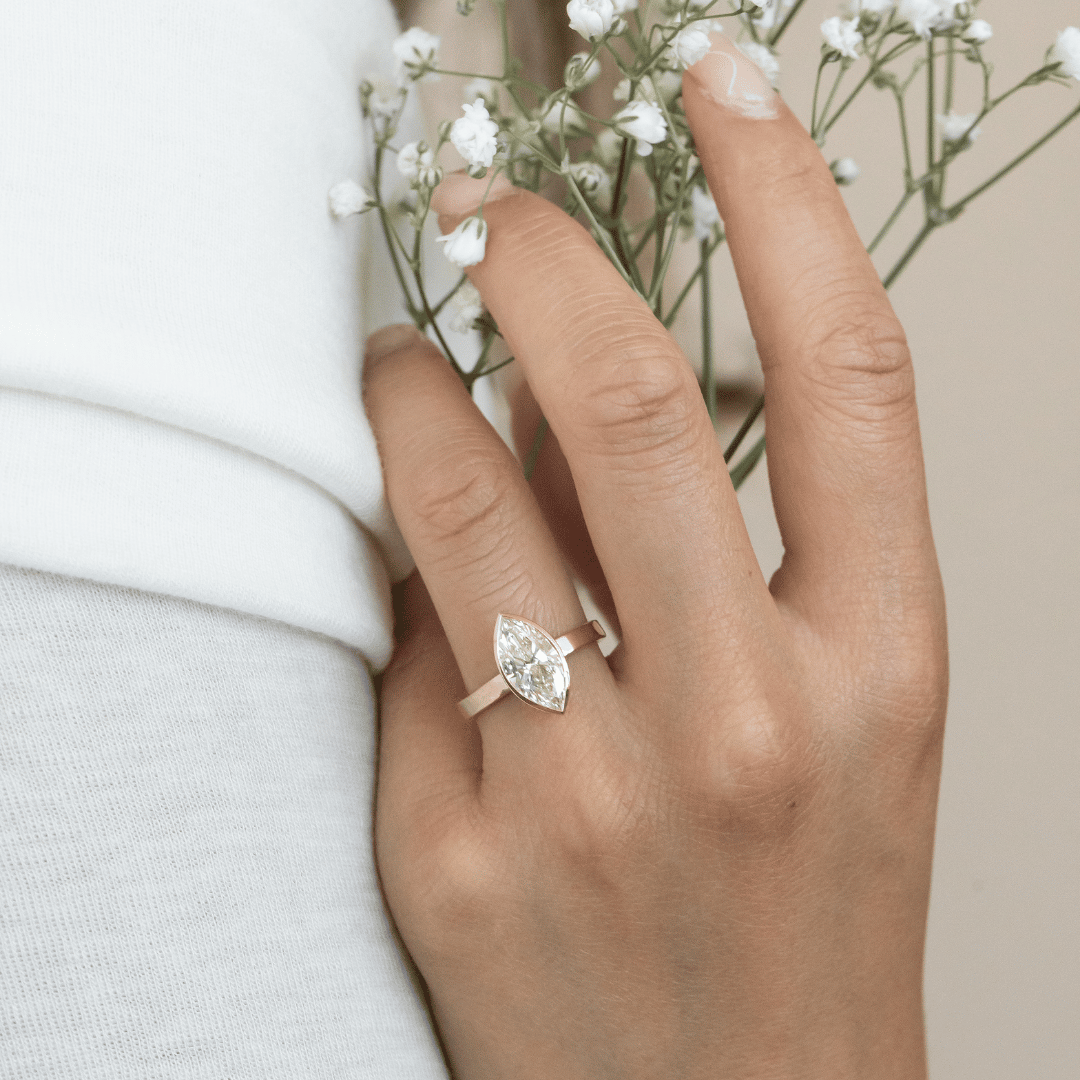 The Elena Marquise Solitaire