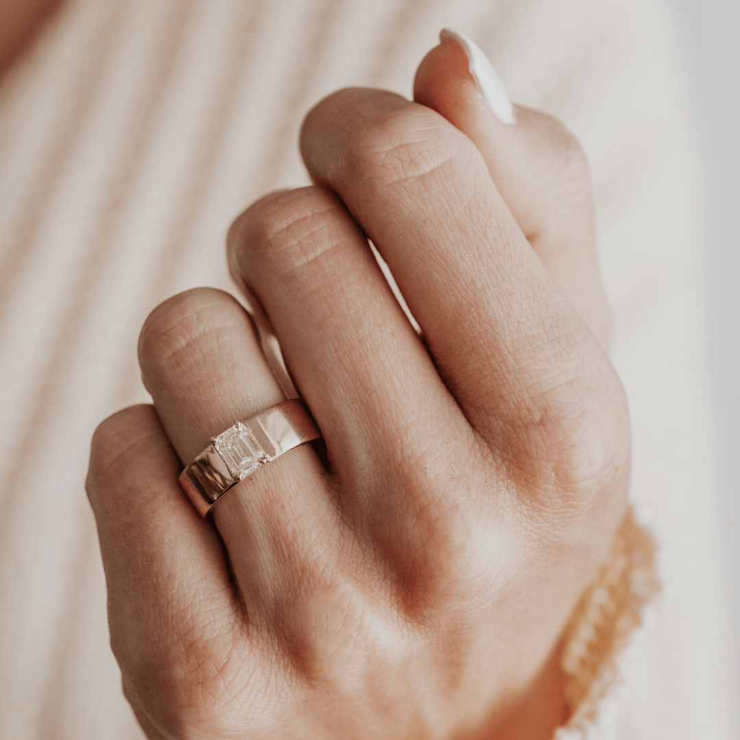 The Maya Emerald Cut Solitaire