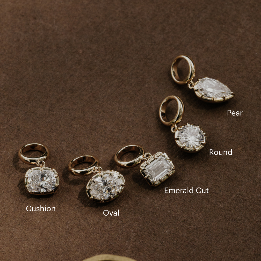 Collet Set Lab Grown Diamond Charm Necklace