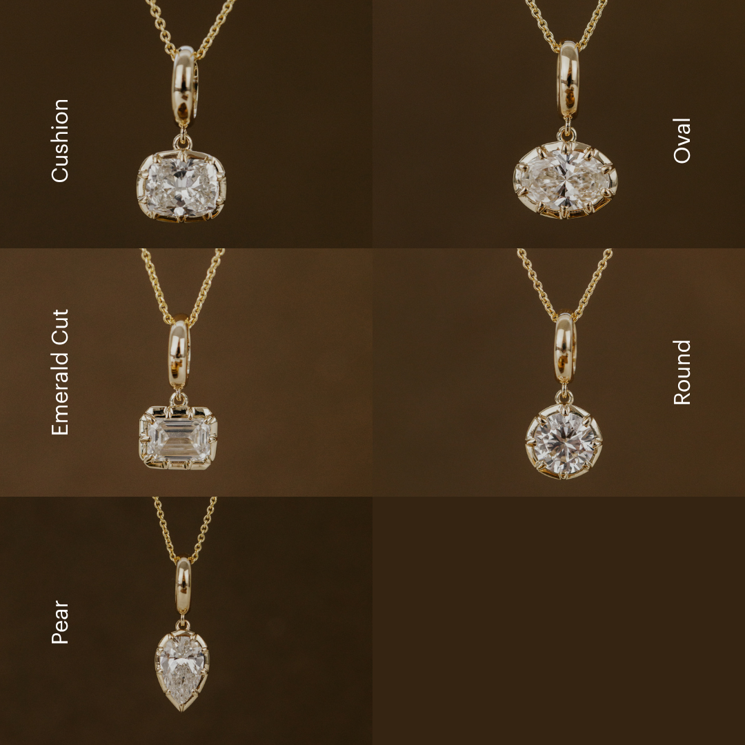Collet Set Lab Grown Diamond Charm Necklace