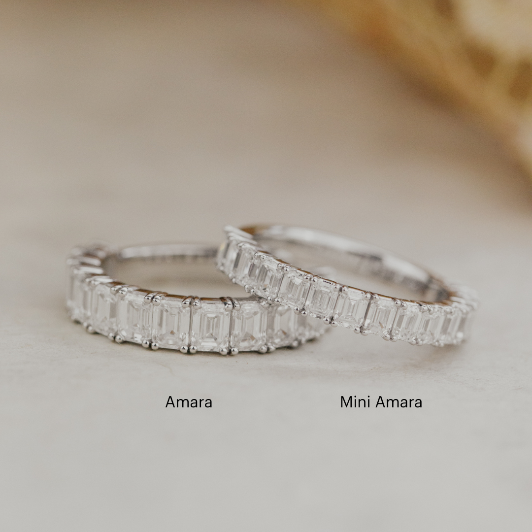 The Mini Amara Emerald Cut Band