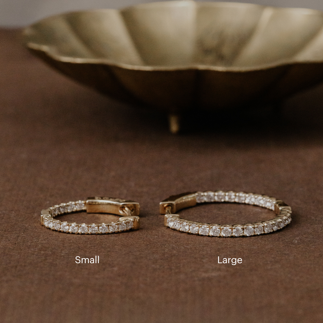 Large Inside Out Hoop Earrings