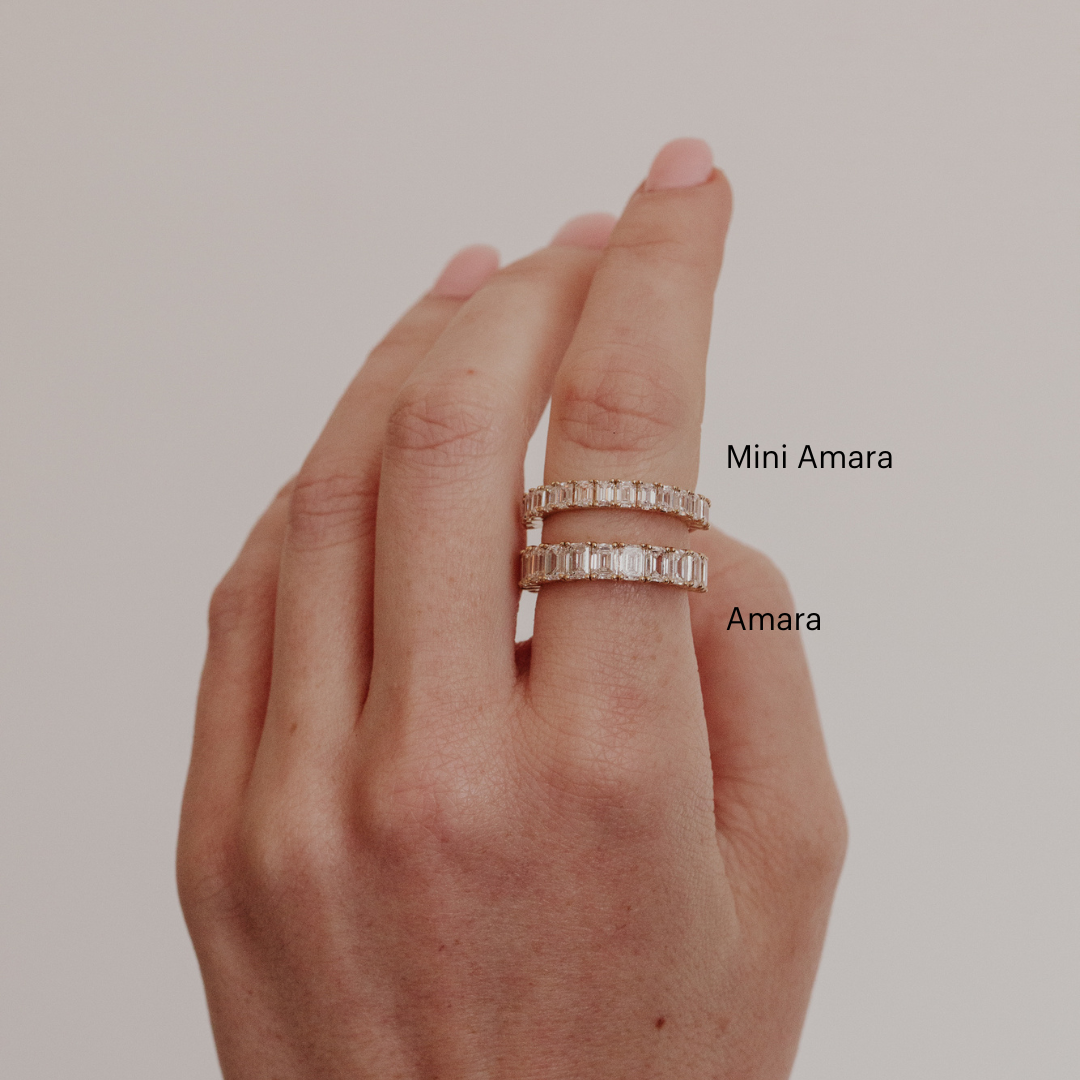 The Mini Amara Emerald Cut Band