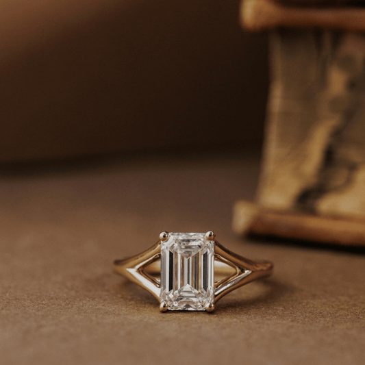 The Sandra Emerald Cut Ring