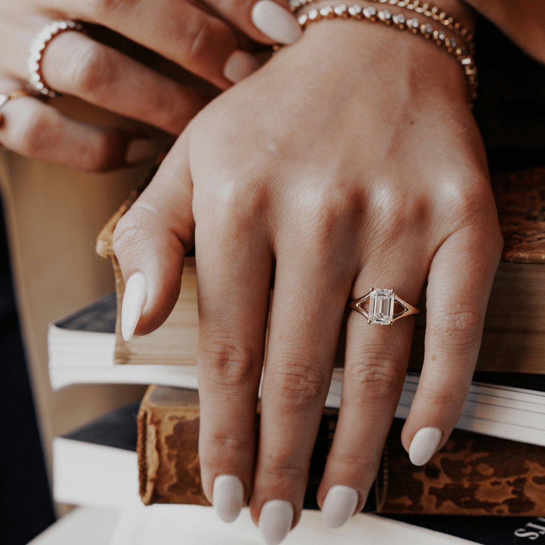 The Sandra Emerald Cut Ring