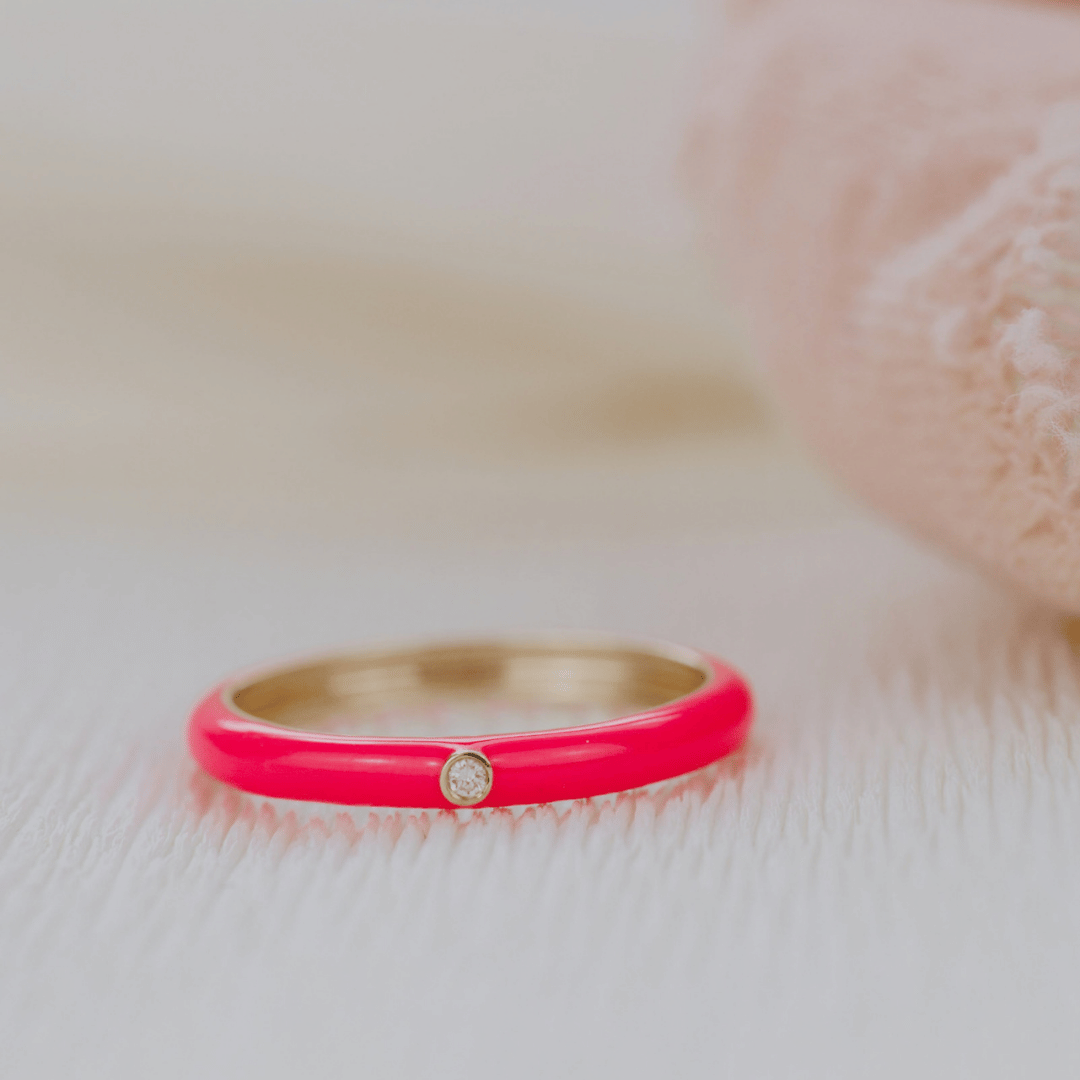 Diamond Enamel Band