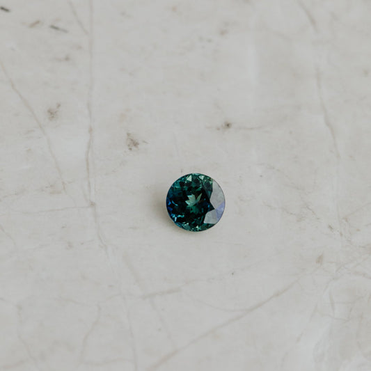 0.64 ct Round Blue Australian Sapphire Stone